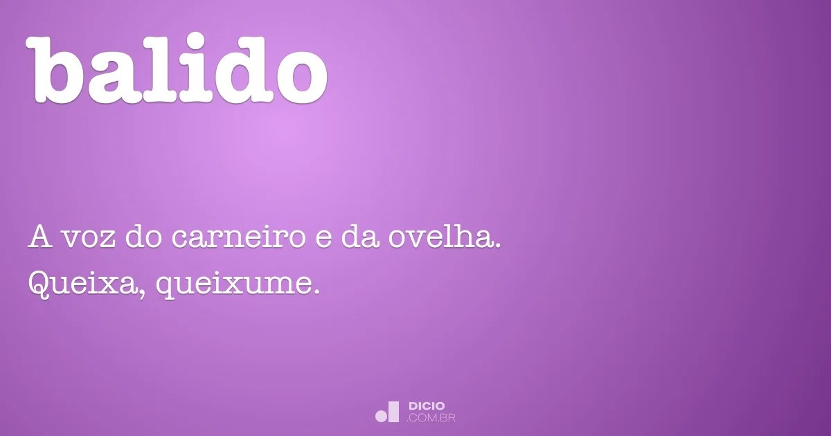 Balido Dicio, Dicionário Online de Português