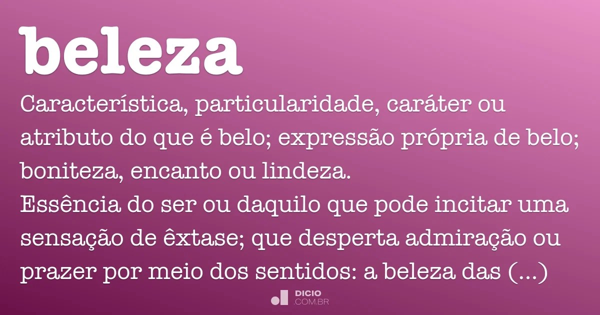 Beleza Dicio, Dicionário Online de Português