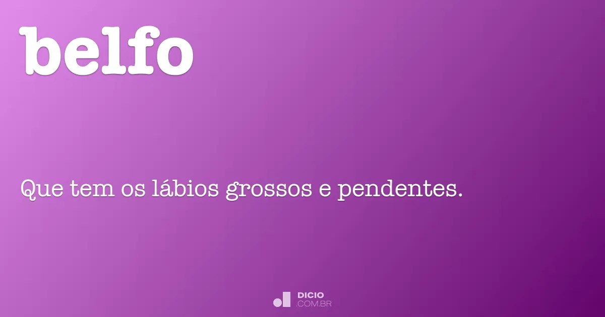 Belfo Dicio, Dicionário Online de Português