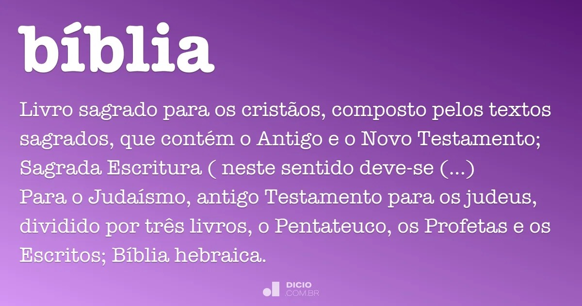BÃ­blia Dicio, DicionÃ¡rio Online de PortuguÃªs
