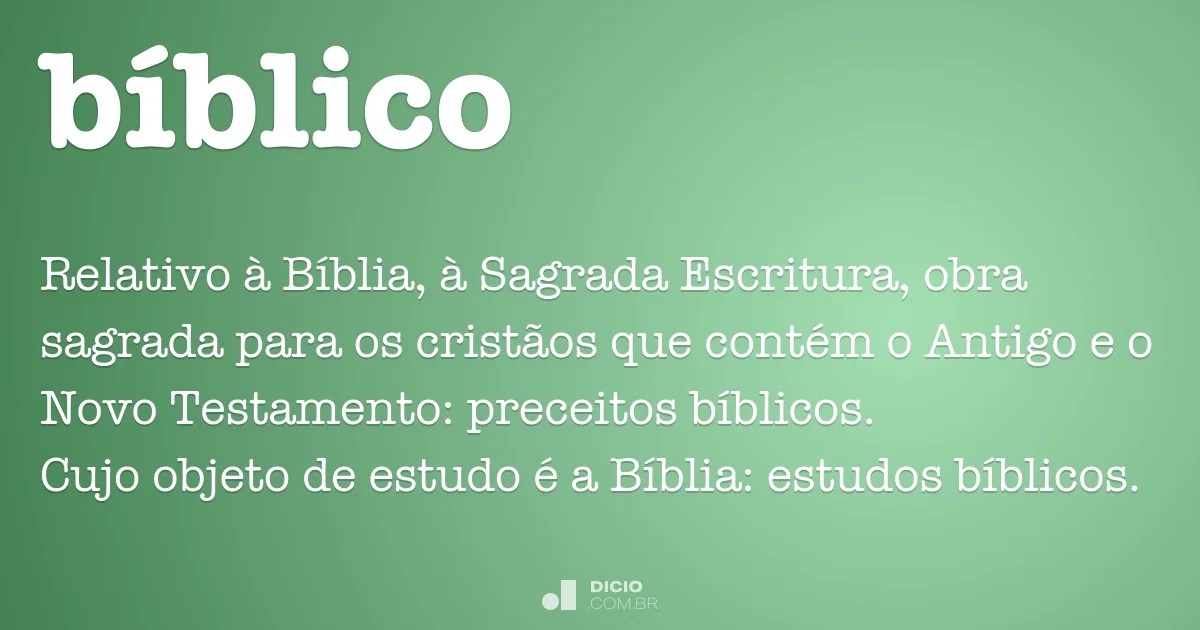 Bíblico Dicio, Dicionário Online de Português