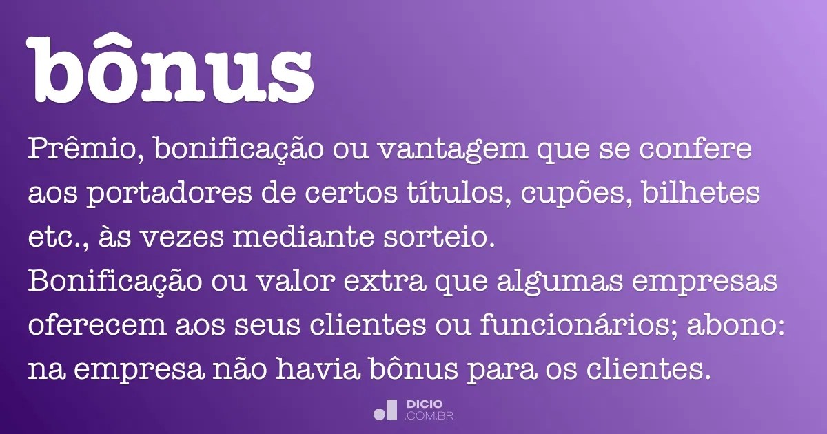 Bônus Dicio, Dicionário Online de Português