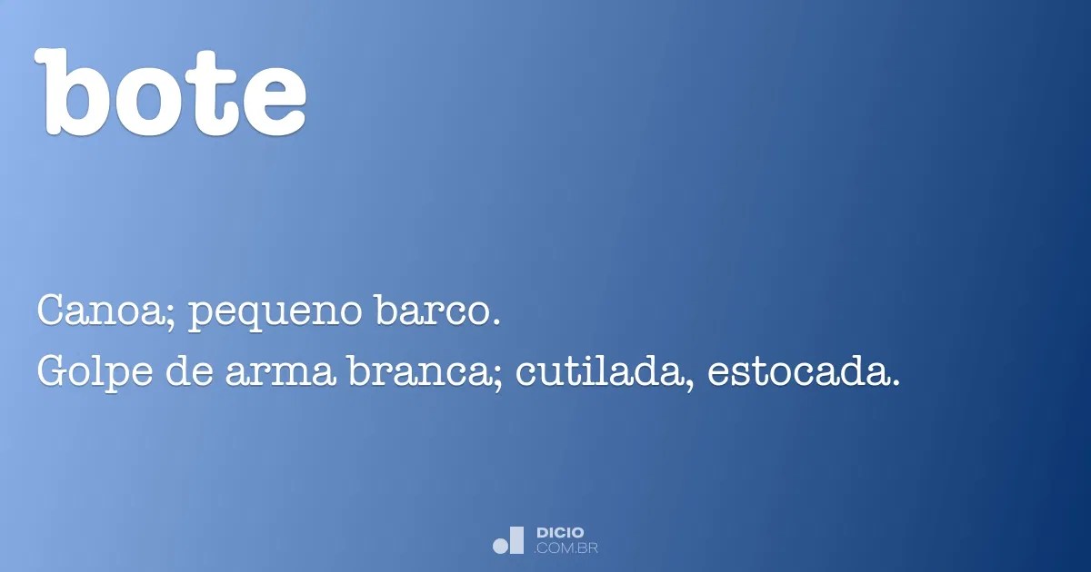 Bote Dicio, Dicionário Online de Português