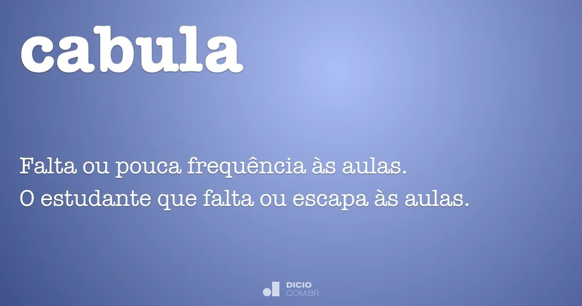 Cabula Dicio, Dicionário Online de Português