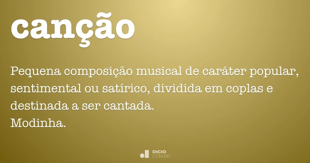 Canção Dicio, Dicionário Online de Português