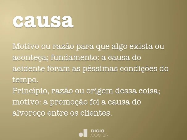 Causa Dicio, DicionÃ¡rio Online de PortuguÃªs