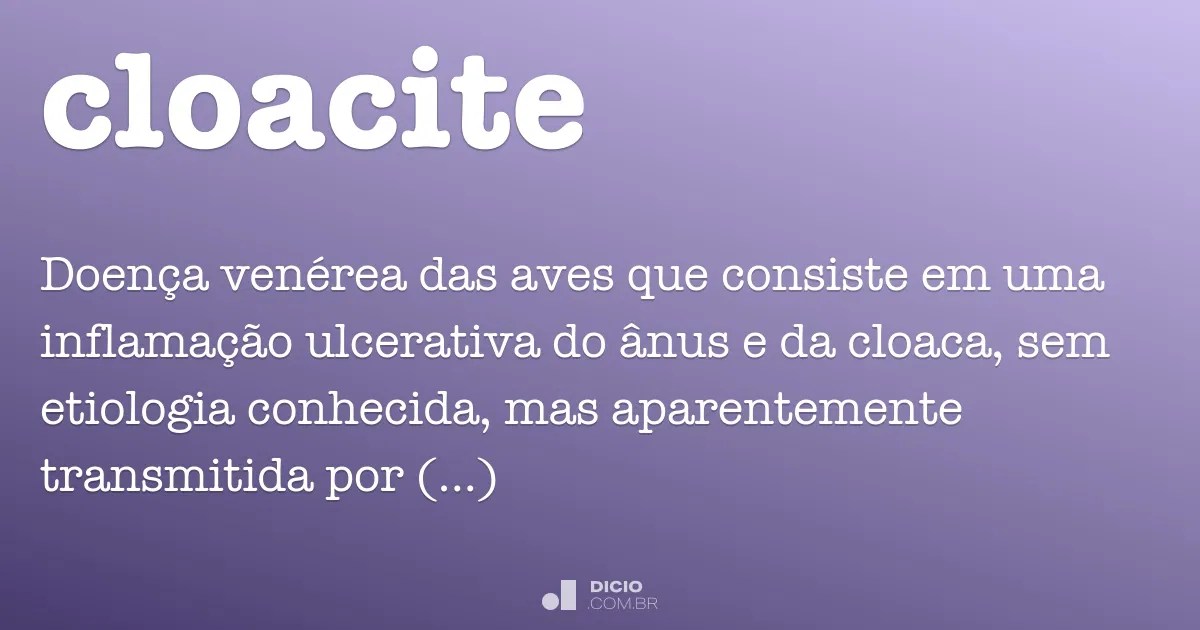 Cloacite Dicio, Dicionário Online de Português