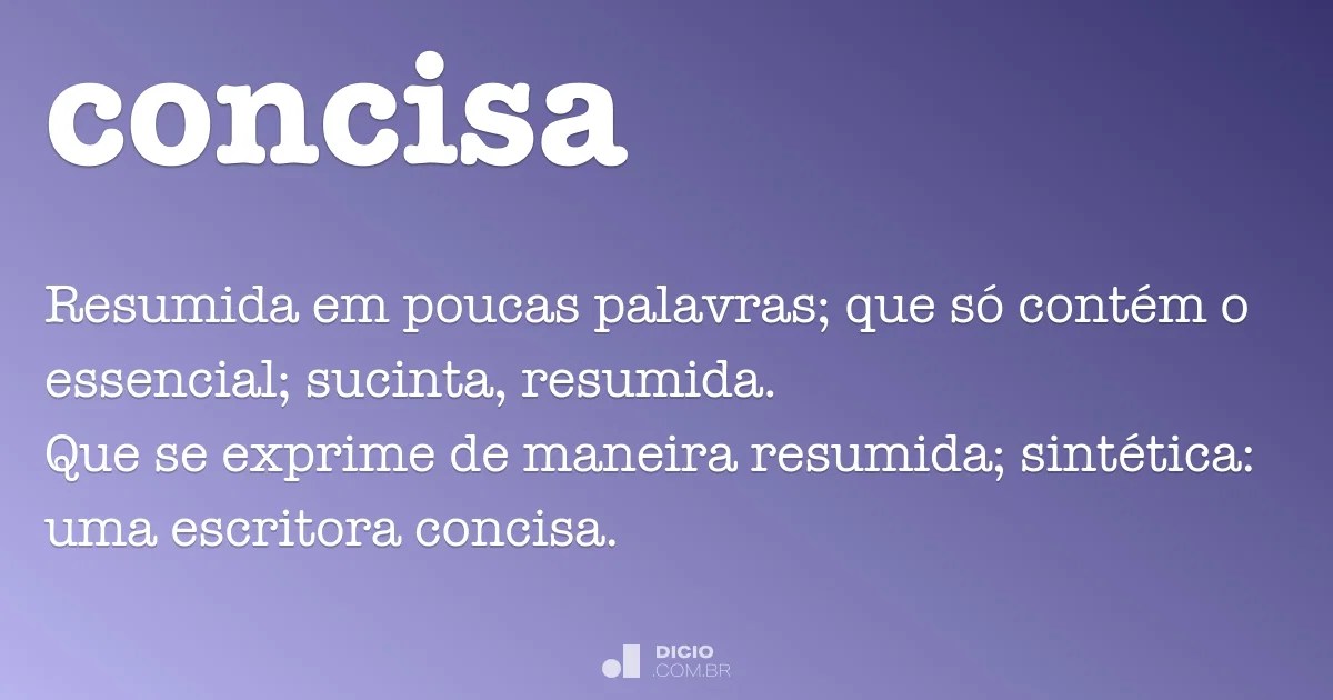 Concisa Dicio, DicionÃ¡rio Online de PortuguÃªs