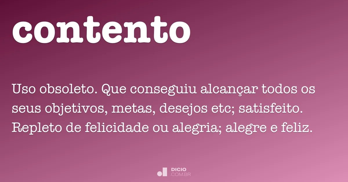 Contento Dicio, Dicionário Online de Português