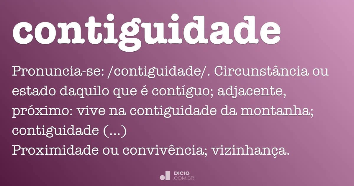 Contiguidade Dicio, Dicionário Online de Português