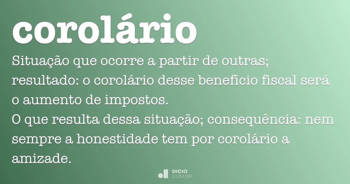 Corolário Dicio, Dicionário Online de Português