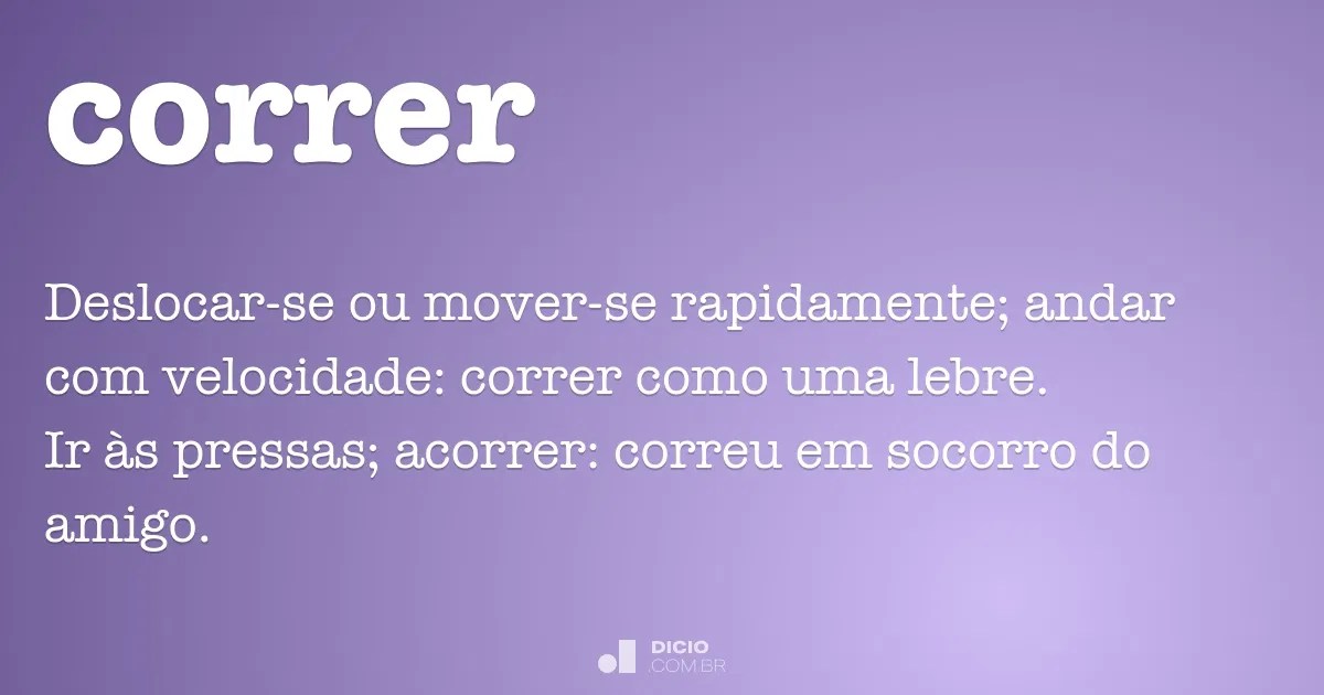 Correr Dicio, Dicionário Online de Português