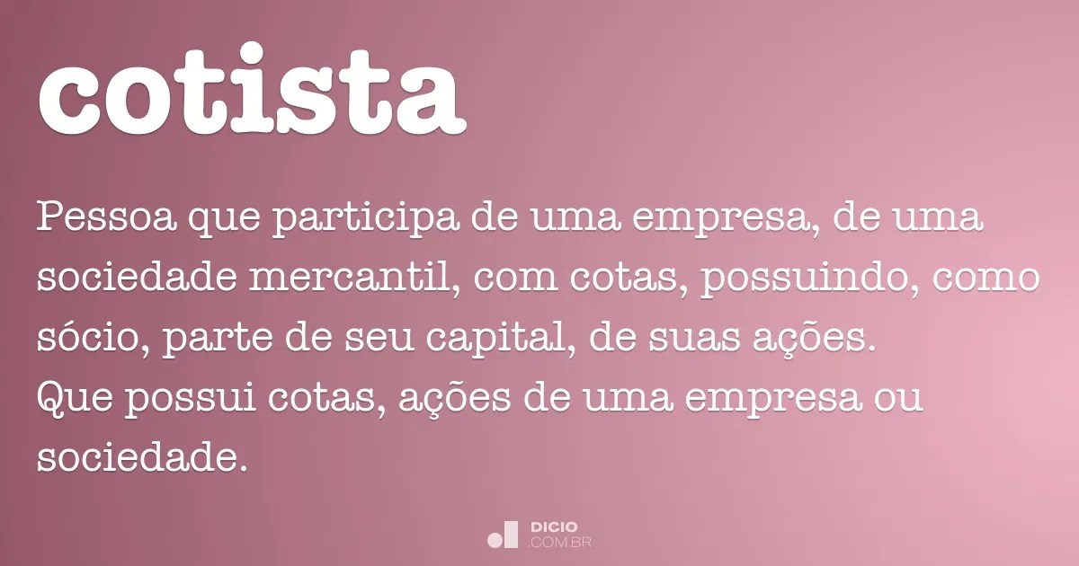 Cotista Dicio, Dicionário Online de Português