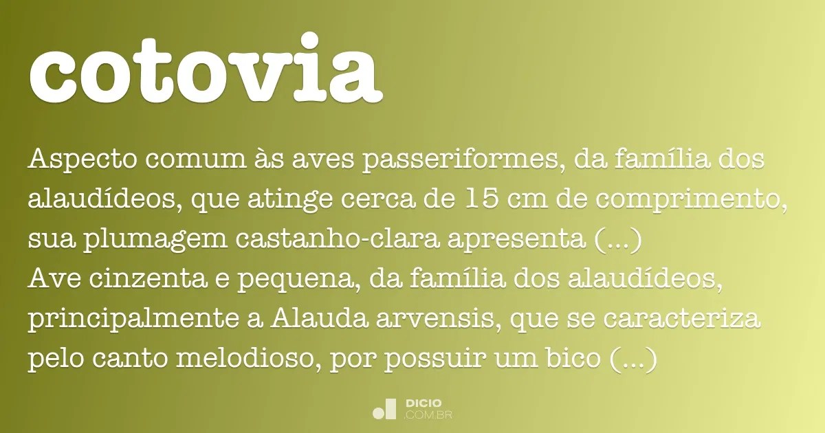 Cotovia Dicio, Dicionário Online de Português