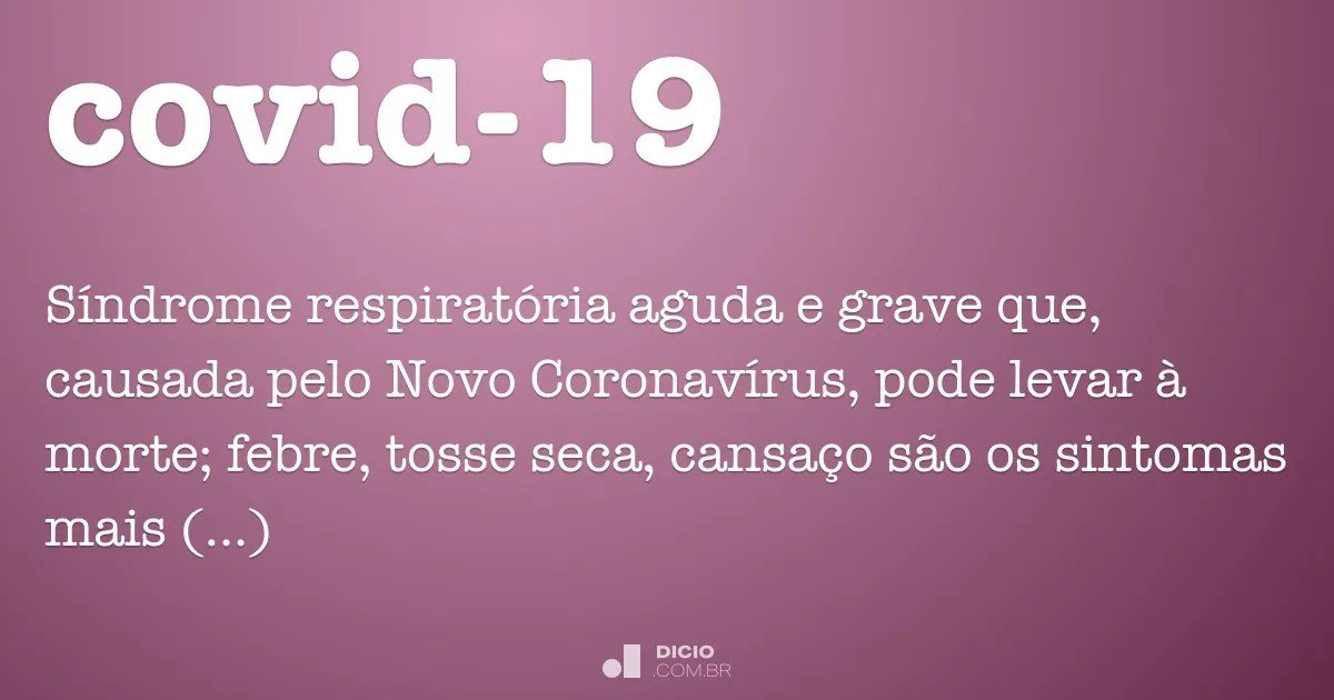 Covid19 Dicio, Dicionário Online de Português