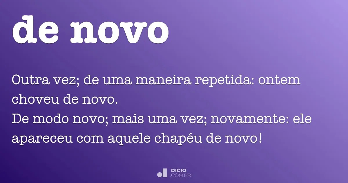 De novo Dicio, Dicionário Online de Português