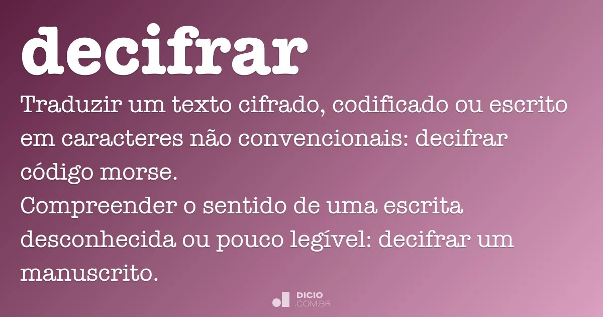 Decifrar Dicio, Dicionário Online de Português