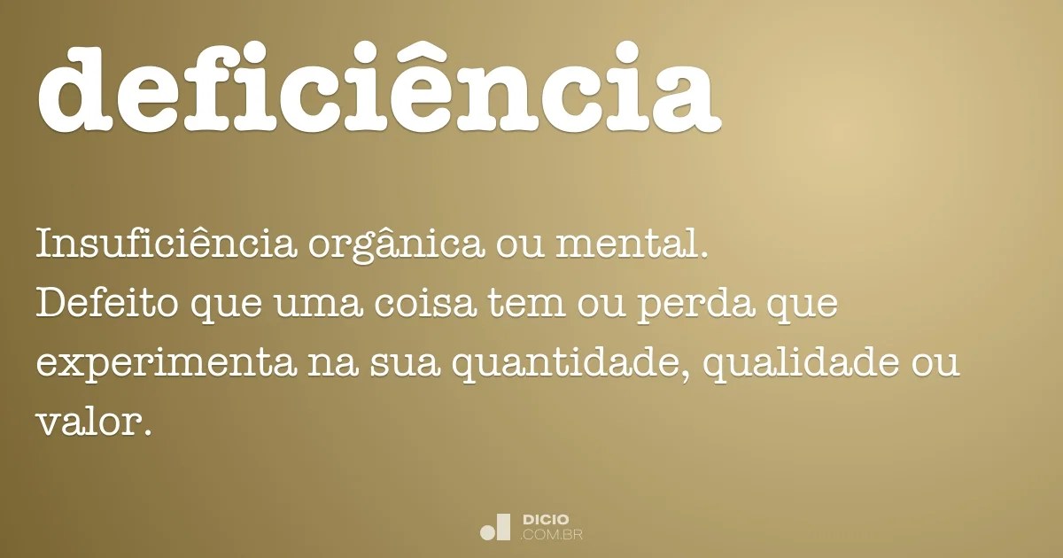 Deficiência Dicio, Dicionário Online de Português