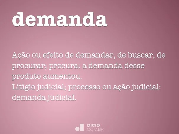 Demanda Dicio, DicionÃ¡rio Online de PortuguÃªs