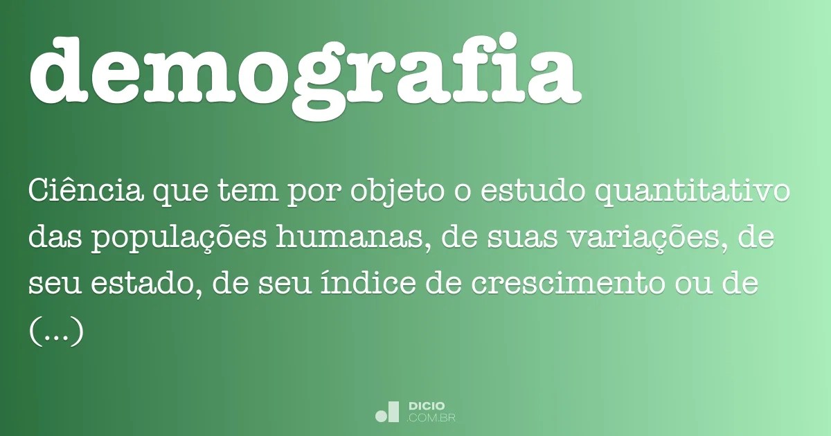 Demografia Dicio, Dicionário Online de Português