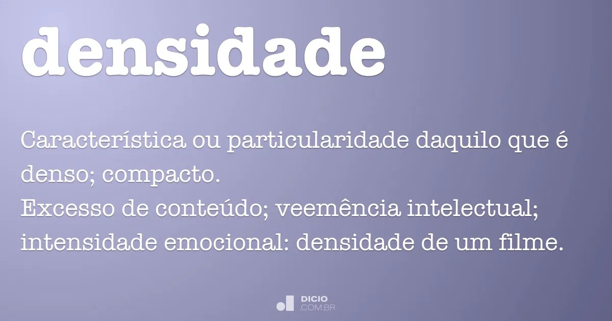 Densidade Dicio, Dicionário Online de Português