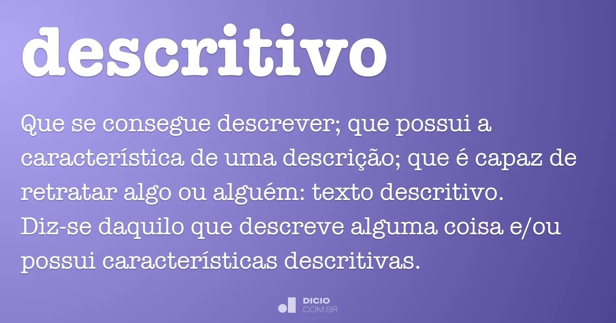 Descritivo Dicio, Dicionário Online de Português