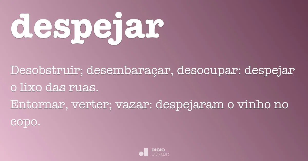 Despejar Dicio, Dicionário Online de Português