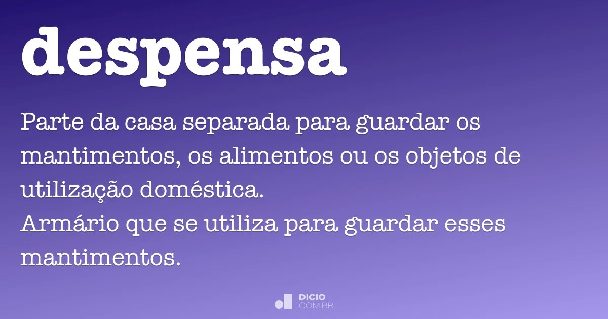 Despensa Dicio, Dicionário Online de Português