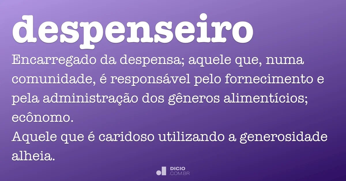 Despenseiro Dicionário Online de Português