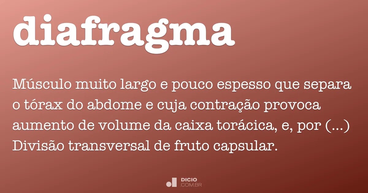 Diafragma Dicio, Dicionário Online de Português