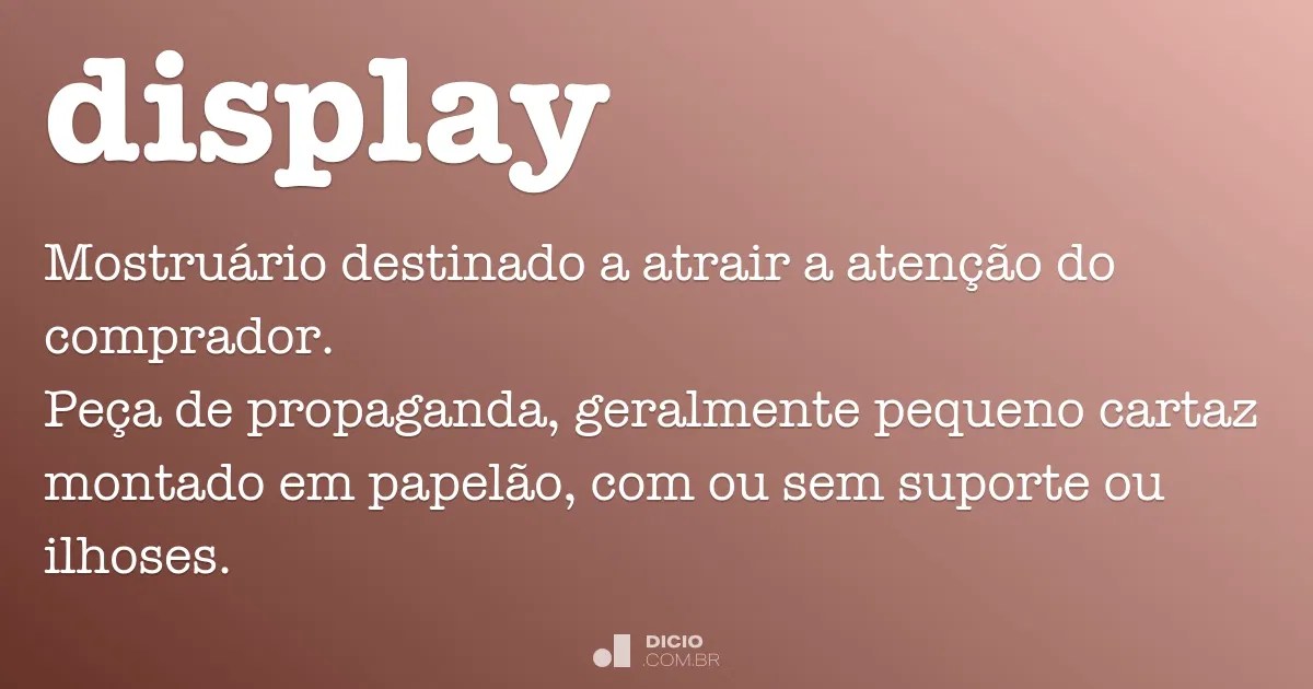 Display Dicio, Dicionário Online de Português