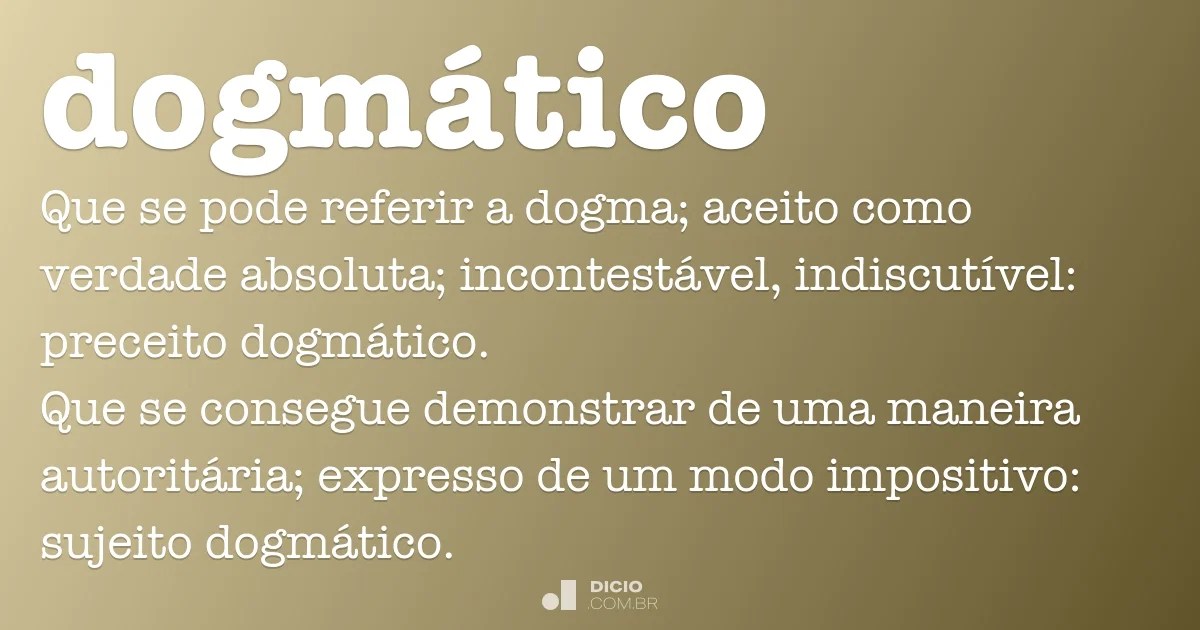 Dogmático Dicio, Dicionário Online de Português