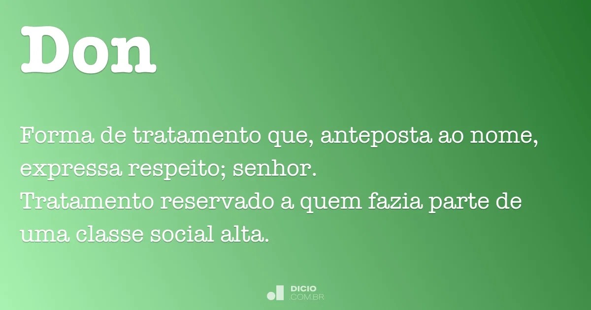Don Dicionário Online de Português