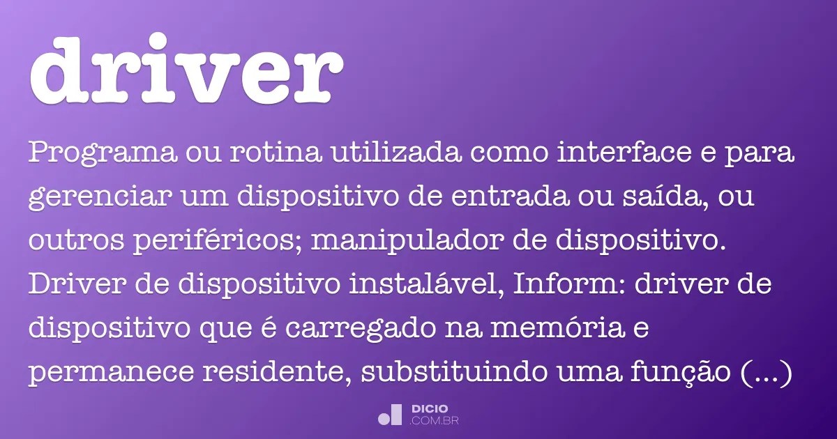 Driver Dicio, Dicionário Online de Português