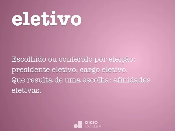 O Que É Eletiva