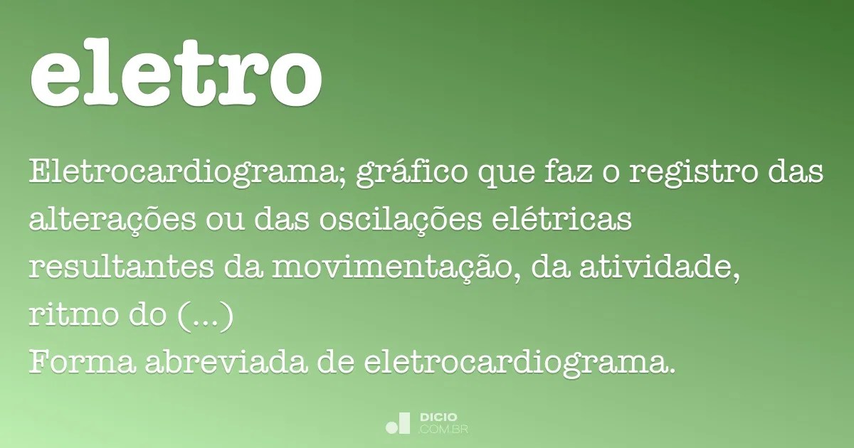 Eletro Dicio, Dicionário Online de Português