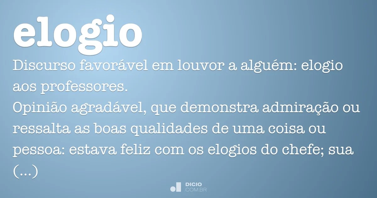 Elogio Dicio, Dicionário Online de Português