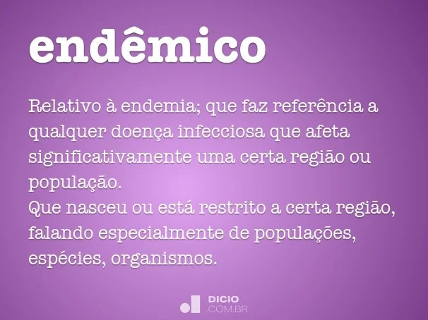 Endêmico Dicio, Dicionário Online de Português