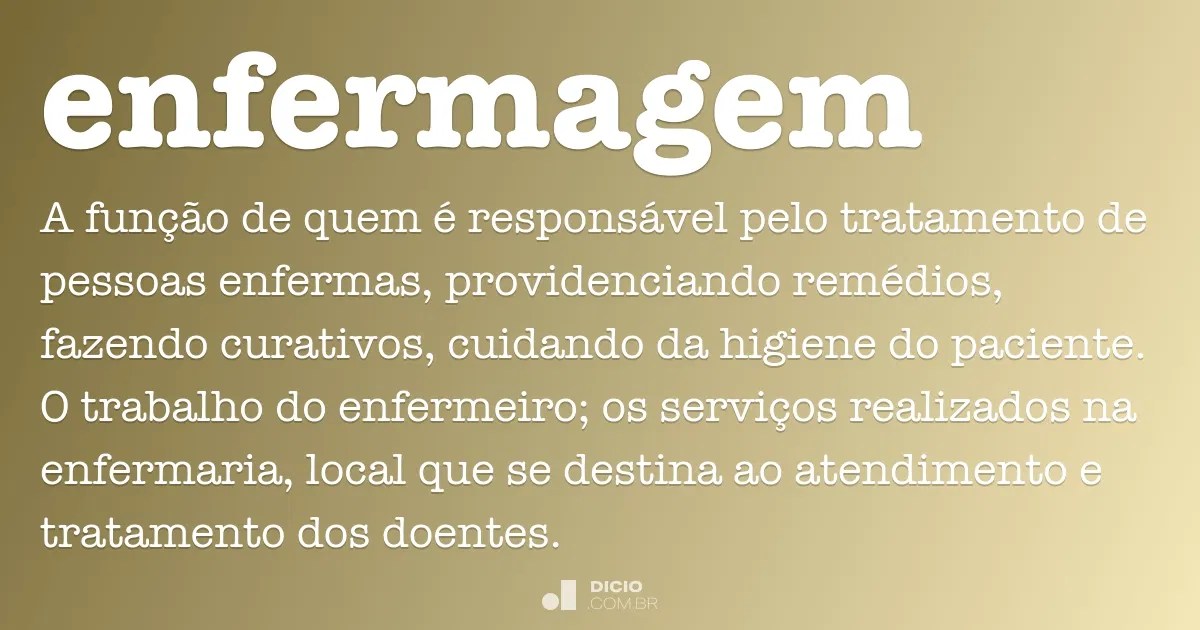 Enfermagem Dicio, Dicionário Online de Português