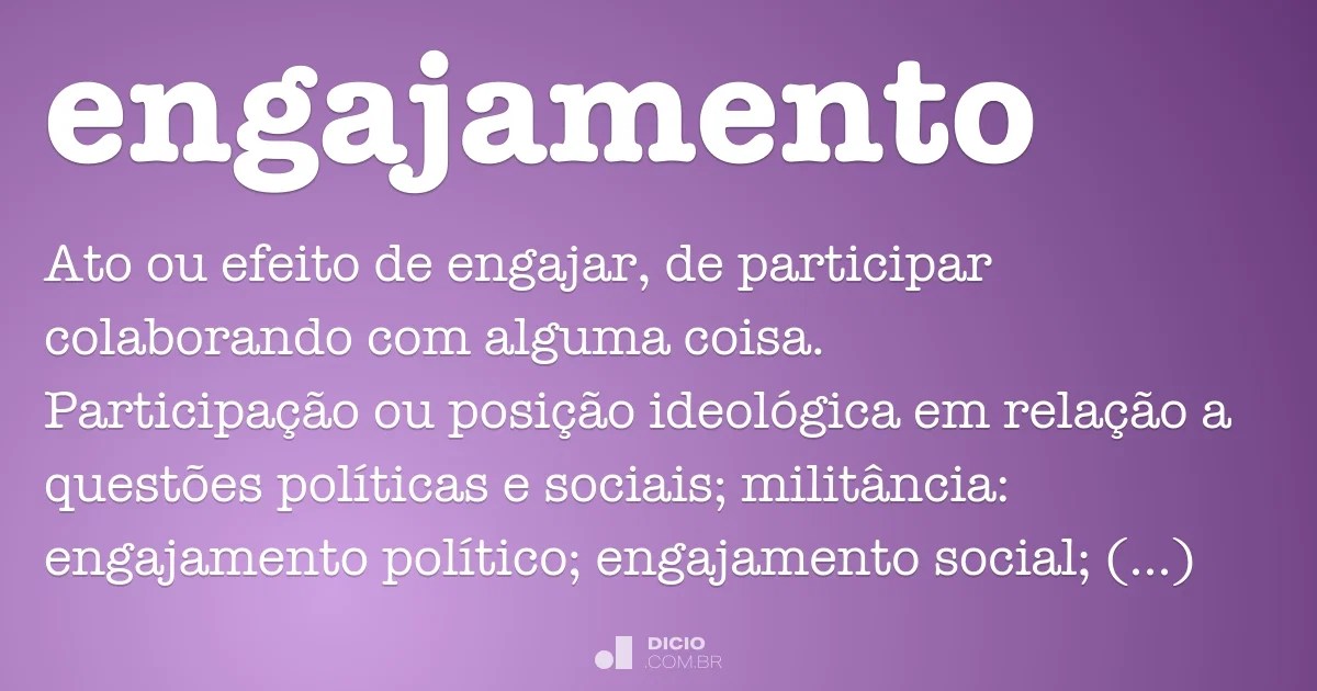 Engajamento Dicio, Dicionário Online de Português