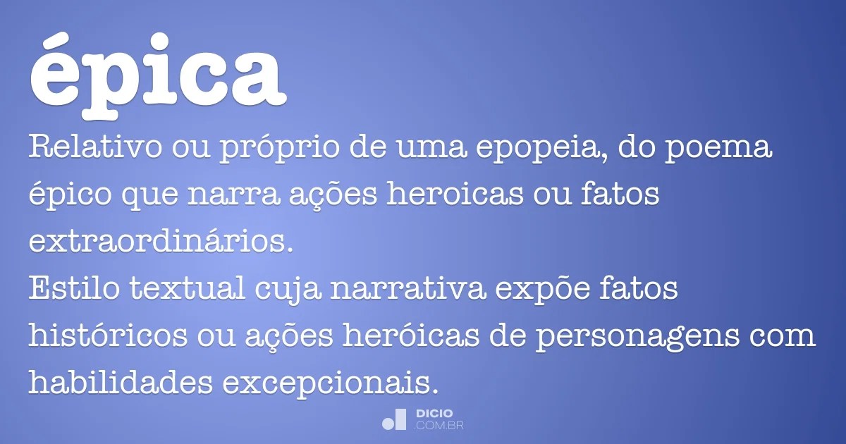 Épica Dicio, Dicionário Online de Português
