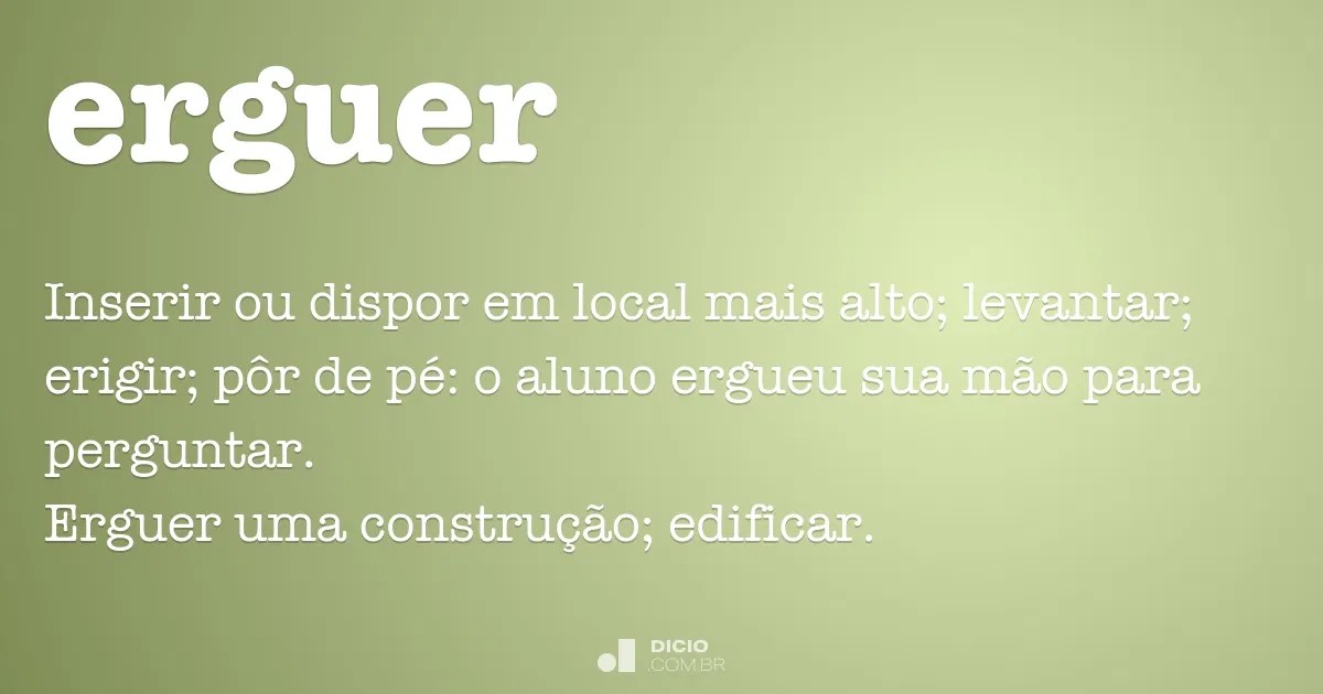 Erguer Dicio, Dicionário Online de Português
