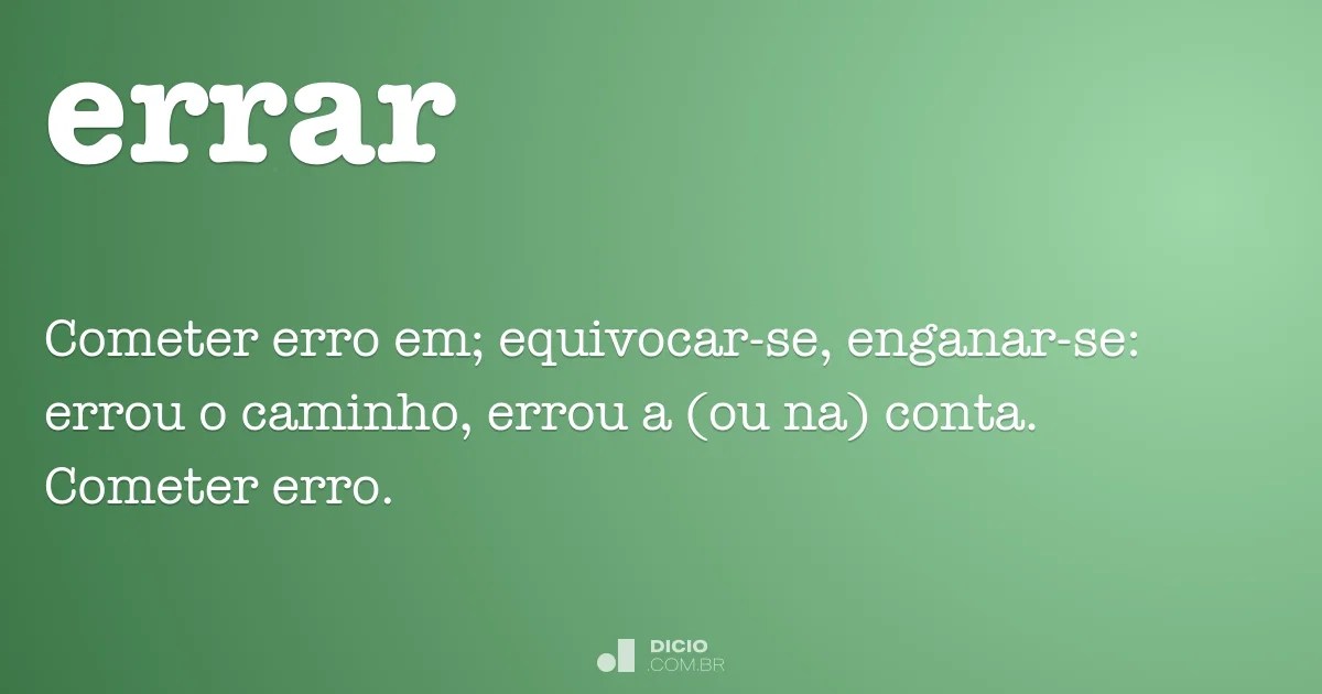 Errar Dicio, Dicionário Online de Português