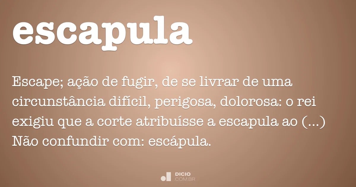 Escapula Dicio, Dicionário Online de Português
