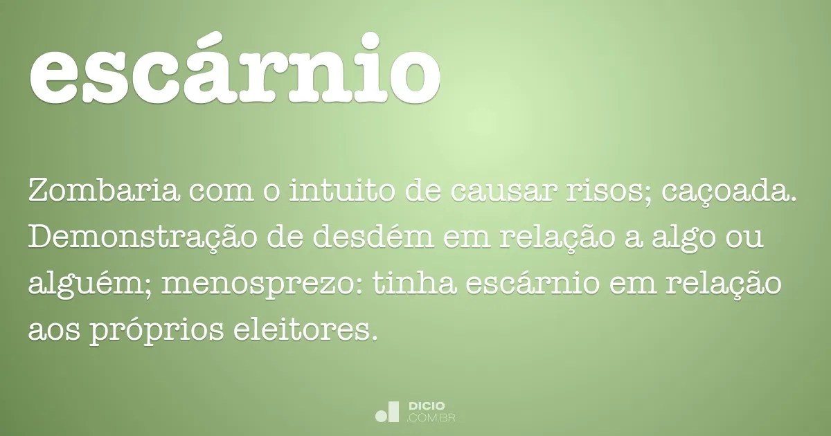 Escárnio Dicio, Dicionário Online de Português