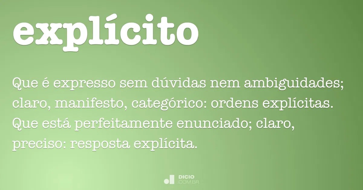 ExplÃ­cito Dicio, DicionÃ¡rio Online de PortuguÃªs