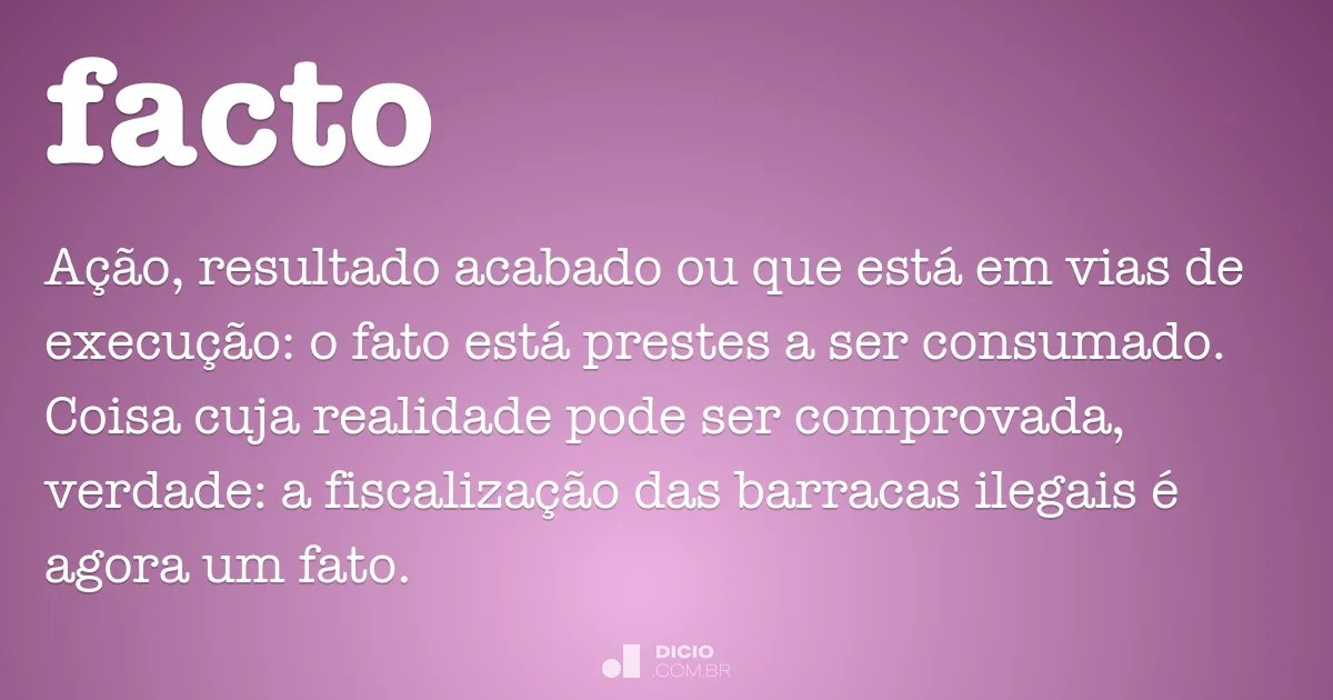 Facto Dicio, DicionÃ¡rio Online de PortuguÃªs