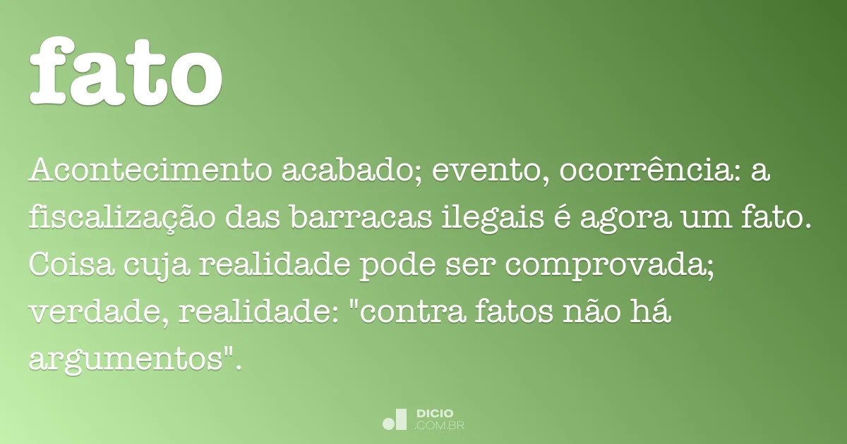 Fato Dicio, DicionÃ¡rio Online de PortuguÃªs