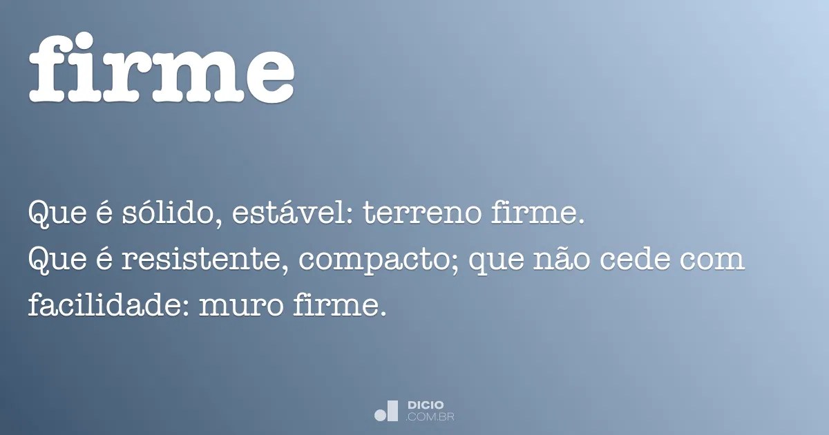 Firme Dicionário Online de Português