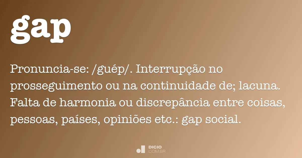 O Que Significa Gap Em Português